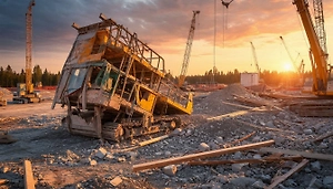 Строительный объект обрушился в Южно-Сахалинске, есть пострадавшие