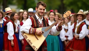 Балалайка была признана символом русской культуры на фестивале «Народы России и СНГ»