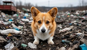 В Подмосковье «чёрные заводчики» выбросили обессиленную корги на помойку