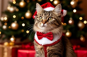 Ветеринар запретил россиянам наряжать домашних кошек на Новый год