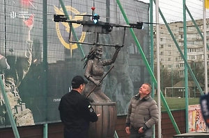 Вместо Булгакова: Под Киевом открыли памятник тяжёлому дрону «Баба-яга»