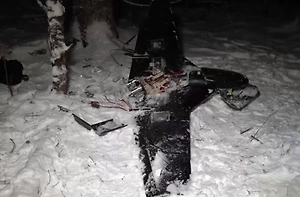 Минобороны РФ показало обломки беспилотника, пытавшегося атаковать резиденцию Путина