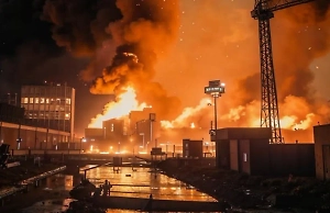 В результате атаки БПЛА на Волгоградскую область загорелась промзона