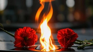 Жительница Ессентуков сорвала баннер «80 лет Победы» и вытерла об него ноги