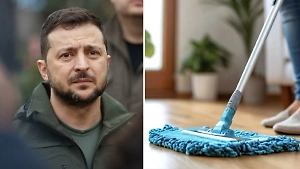 Швабра победила Зеленского в опросе украинцев о президенте