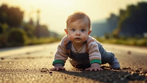 В Подмосковье годовалая девочка несколько часов ползала по трассе, её спас случайный водитель