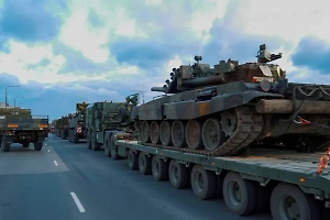 Колонна из 49 танков Abrams для ВСУ застряла в Польше на неопределённый срок