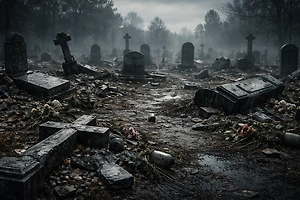 Разгром на кладбище под Тверью: вандалы повредили десятки могил