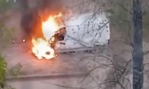 Школьник спалил автобус ТЦК в Одессе