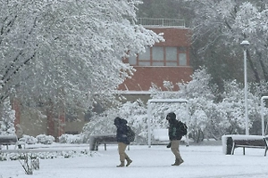 Пик снегопада и дна атмосферного давления в Москве пройден