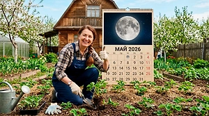 Лунный посевной календарь садовода на май 2026: благоприятные дни для посадки, пересадки и ухода
