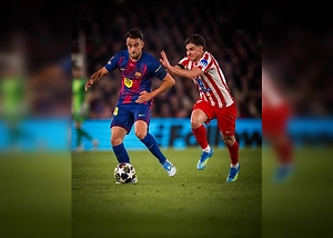 «Атлетико» обыграл «Барселону» на «Камп Ноу» в первом матче 1/4 финала ЛЧ