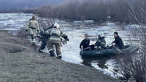 В Забайкалье спасатели сняли двоих детей с дрейфовавшей по реке льдины