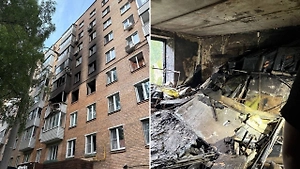 Появились кадры с места смертельного пожара в квартире на юге Москвы