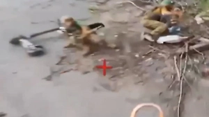 Минобороны опубликовало видео удара по двум военным ВСУ на одном самокате