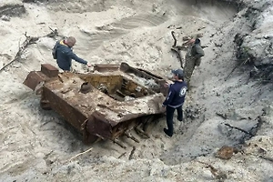 На Балтийской косе обнаружен редкий немецкий танк «Рысь» времён Второй мировой