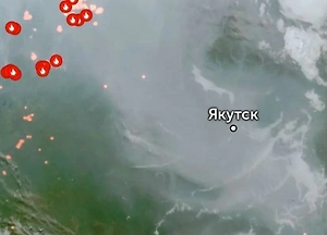 Якутск «исчез» под плотным туманом и смогом из Красноярского края