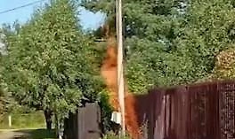Невнимательный житель Подмосковья чуть не спалил участок, «скосив» триммером для травы газовую трубу