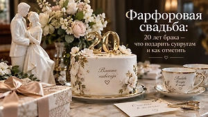 Фарфоровая свадьба: 20 лет брака — что подарить супругам и как отметить
