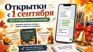Открытки с 1 сентября 2026: красивые картинки ко Дню знаний скачать бесплатно