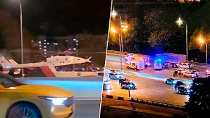 Шесть машин столкнулись на МКАД в Москве, пострадали минимум два человека