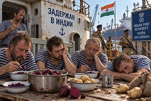 Выживают на картошке и свекле: Российский экипаж брошенного танкера голодает в Индии
