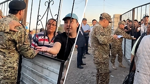 Крики отчаяния и давка толпы: У морга в Актау зачитали списки погибших военных