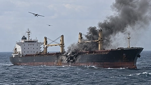 Минобороны: ВС РФ поразили судно с военным грузом в Чёрном море