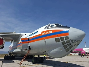 Экипаж Ил-76 МЧС России потушил основные очаги пожаров в Сербии