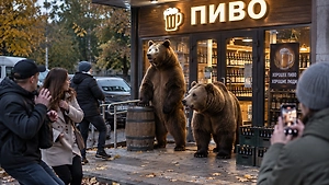 Косолапые отжали вечернюю кассу: Пивнушки Красноярска теряют половину выручки из-за нашествия медведей