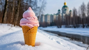 Снег, кастрюля и сливки: Россияне освоили новый тренд и стали готовить мороженое прямо в сугробах