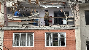 Упавшие обломки БПЛА не повредили несущие конструкции дома в Беслане