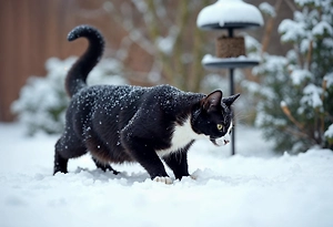 Россияне бросились приносить снег для своих домашних котиков. Ветврач предупредил, что это опасный презент