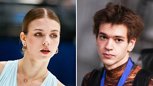 Трусова и Дикиджи вместе исполнили четверной лутц на льду в Алматы