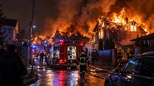 Несколько домов сгорели в Новой Москве после спора соседей из-за коттеджа
