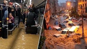 Появилось видео последствий сильнейшего за 40 лет ливня в Стамбуле
