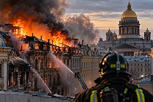 Счёт шёл на минуты: Пожар в особняке Миллера мог перекинуться на Манеж и Исаакий, заявил эксперт
