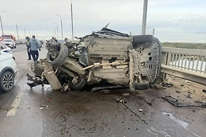Два человека погибли в массовом ДТП на Солотчинском мосту в Рязани