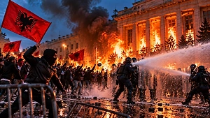 «Революция фламинго» в Албании достигла апогея — полиция начала применять силу