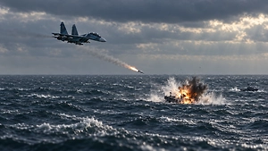 Су-30СМ2 и «Герани» поразили два украинских морских дрона в Чёрном море