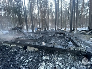 Пожар оставил от базы отдыха в Хакасии лишь пепелище, найдены тела трёх погибших