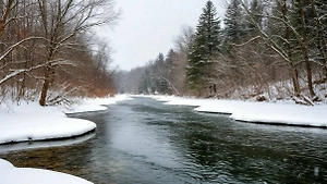 Россиян предупредили о коварстве льда на водоёмах во время сильных снегопадов