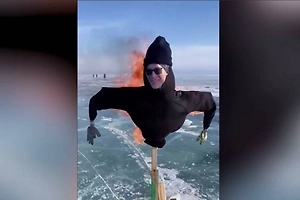 На Байкале сожгли чучело певца Shaman, чтобы «очистить озеро от скверны»