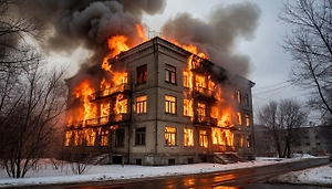 На стройке элитного ЖК в Москве вспыхнул пожар