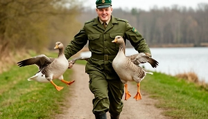 «Как немцы!»: В Одессе сотрудники ТЦК «мобилизовали» гуся, угрожая старушке оружием