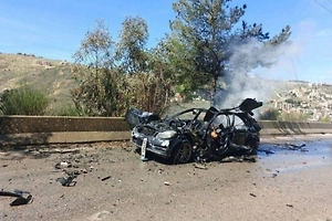 В Сети появились кадры сожжённой машины, в которой погибли ливанские журналисты