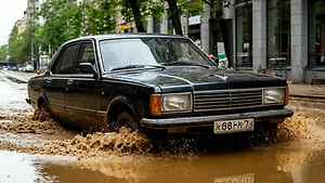 Водители рискуют оказаться за решёткой за обливание пешеходов грязью из луж