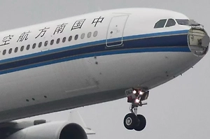 Стая птиц оторвала нос авиалайнеру, летевшему над Шанхаем