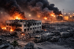 Иран взорвал штаб Пятого флота ВМС США в Бахрейне и сжёг цистерны с топливом