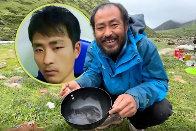 В Китае 24-летний парень изменился до неузнаваемости после похода в горы